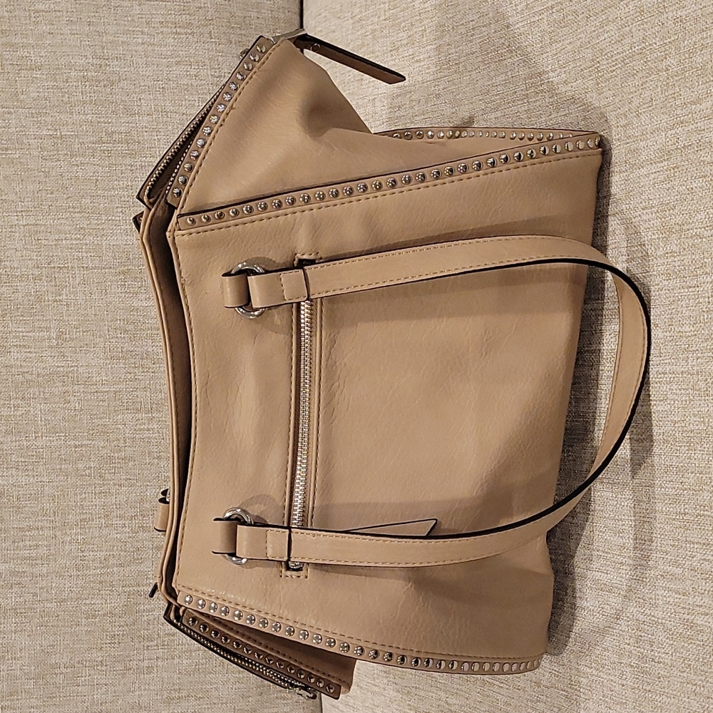 Taupe Faux Leather International Concepts Handbag